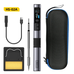 Розумний портативний паяльник Fnirsi HS-02A (Базовий комплект, B-жало в комплекті) - фото