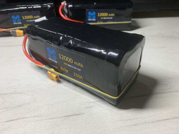 Акумуляторна батарея для FPV дрона 12000 mAh 6s3p 150A на EVE INR21700-40P - фото №6