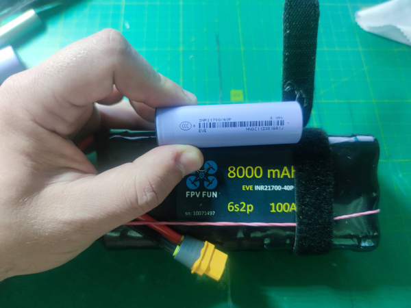 Акумуляторна батарея для FPV дрона 8000 mAh 6s2p 100A на оригінальних EVE INR21700-40P - фото №4