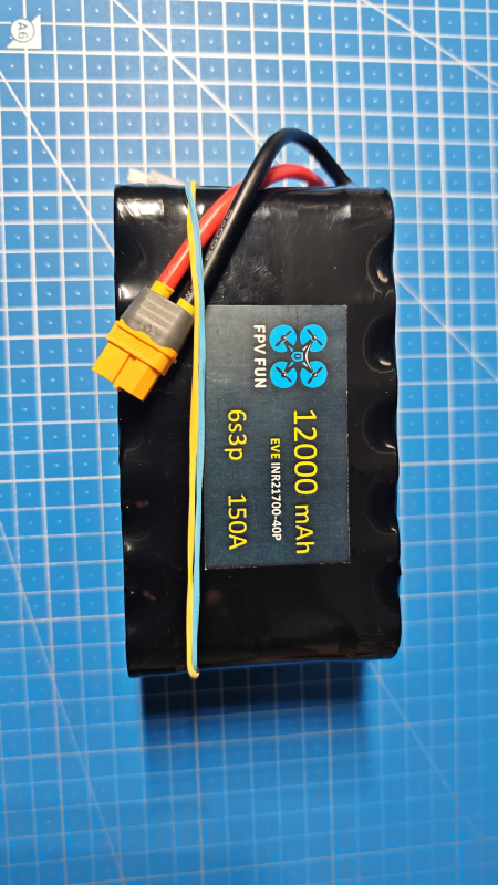 Акумуляторна батарея для FPV дрона 12000 mAh 6s3p 150A на EVE INR21700-40P (вертикальна) - фото №5