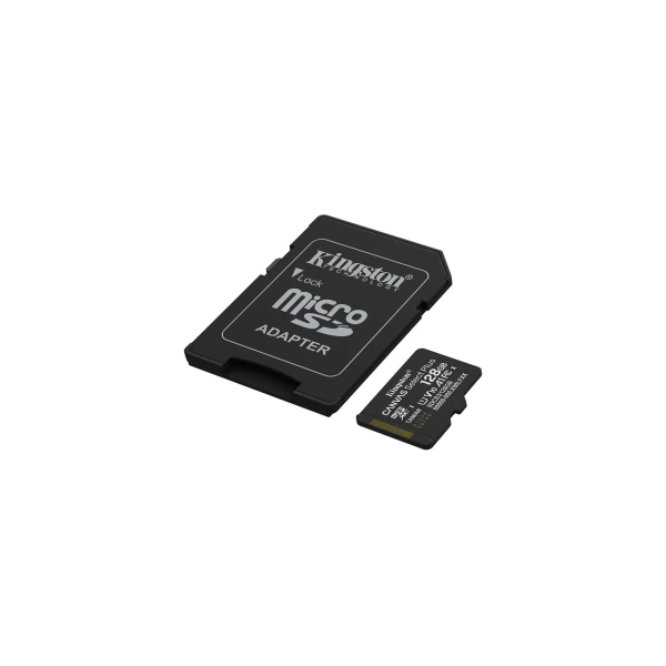 Карта пам'яті Kingston 128GB (з SD адаптером) Class 10 UHS-I U1 V10 A1 (SDCS3/128GB) - фото №2